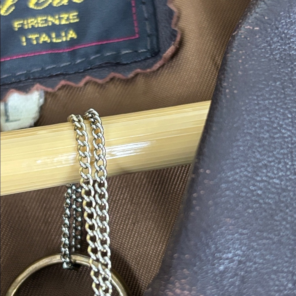 Vintage Scuola del Cuoio Firenze Italy Dark Academia Soft Brown Leather Jacket - Picture 12 of 12
